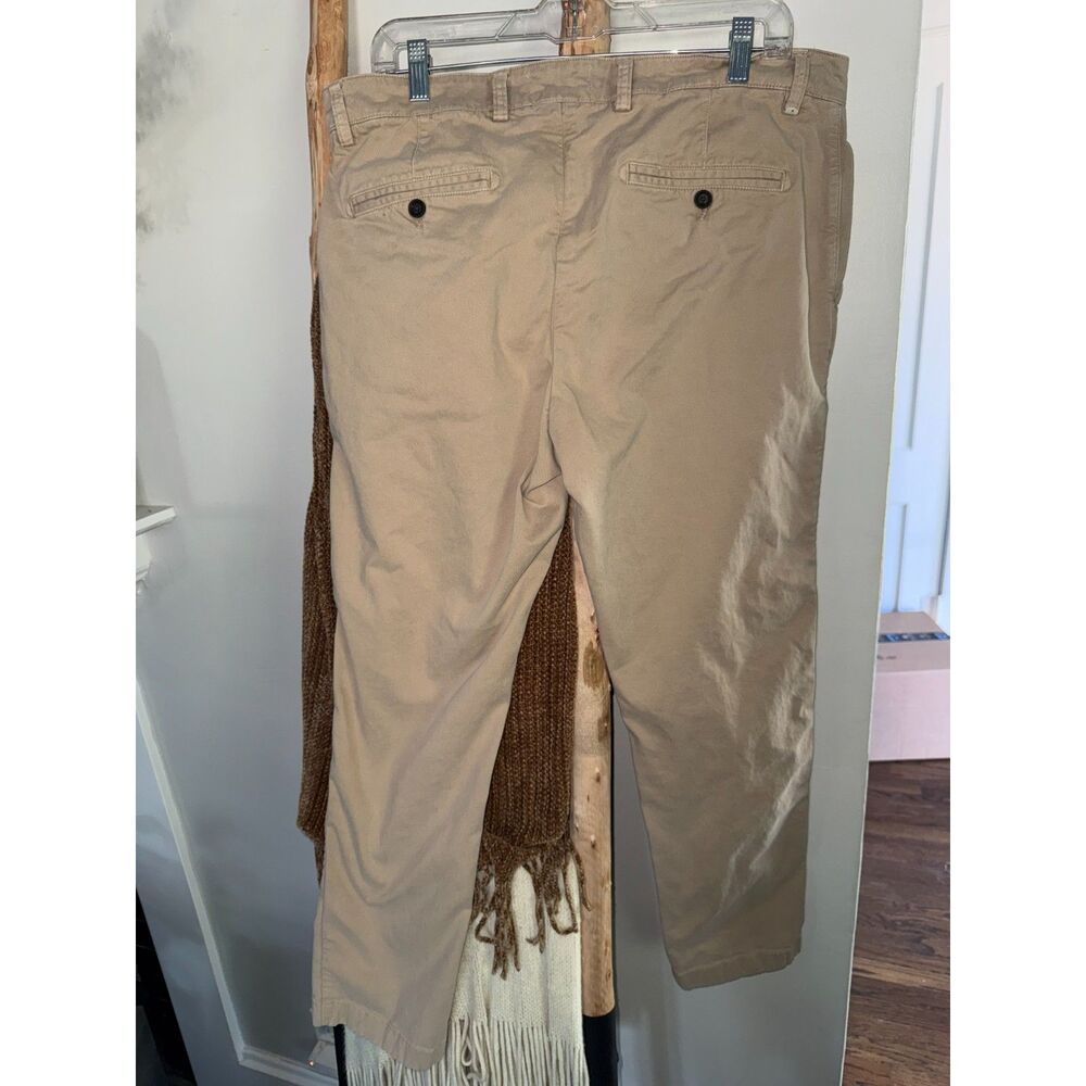 Spoke Mens Chinos 36 Build B Beige Tan Cotton Chino Straight Leg Pants - Picture 4 of 6